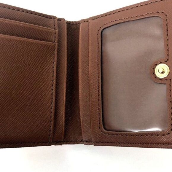 FOSSIL WALLET FOR WOMEN BIFOLD COLOR BLOCK SMALL LEATHER WITH ZIP COIN HOLDER - Picture 4 of 5